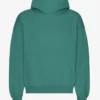 Übergroßer Bio-Kapuzenpullover – Kiefern-Grün
