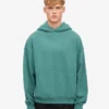 Übergroßer Bio-Kapuzenpullover – Kiefern-Grün