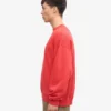 Übergroßer Bio-Pullover mit Rundhalsausschnitt – Red Tangerine
