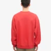 Übergroßer Bio-Pullover mit Rundhalsausschnitt – Red Tangerine