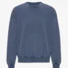 Übergroßer Bio-Pullover – Neptunblau