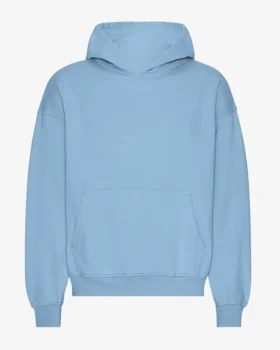 Übergroßer Kapuzenpullover aus Bio-Baumwolle – Seaside Blue