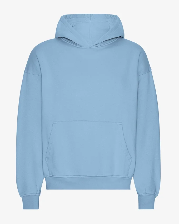 Übergroßer Kapuzenpullover aus Bio-Baumwolle – Seaside Blue
