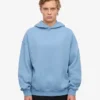 Übergroßer Kapuzenpullover aus Bio-Baumwolle – Seaside Blue