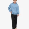 Übergroßer Kapuzenpullover aus Bio-Baumwolle – Seaside Blue