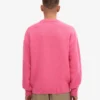 Übergroßer Rundhalspullover aus Merinowolle – Bubblegum-Pink