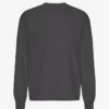 Übergroßes Bio-Langarm-T-Shirt – Lavagrau