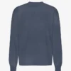 Übergroßes Bio-Langarm-T-Shirt – Neptunblau