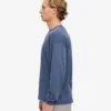 Übergroßes Bio-Langarm-T-Shirt – Neptunblau