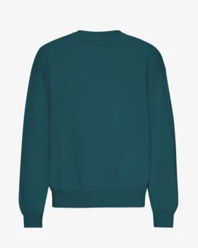 Übergroßes Bio-Shirt mit Rundhalsausschnitt – Ozeangrün