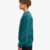 Übergroßes Bio-Shirt mit Rundhalsausschnitt – Ozeangrün
