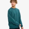 Übergroßes Bio-Shirt mit Rundhalsausschnitt – Ozeangrün