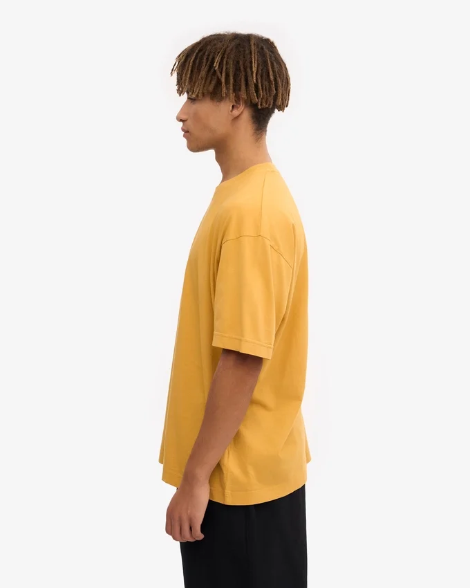 Übergroßes Bio-T-Shirt – Gebranntes Gelb
