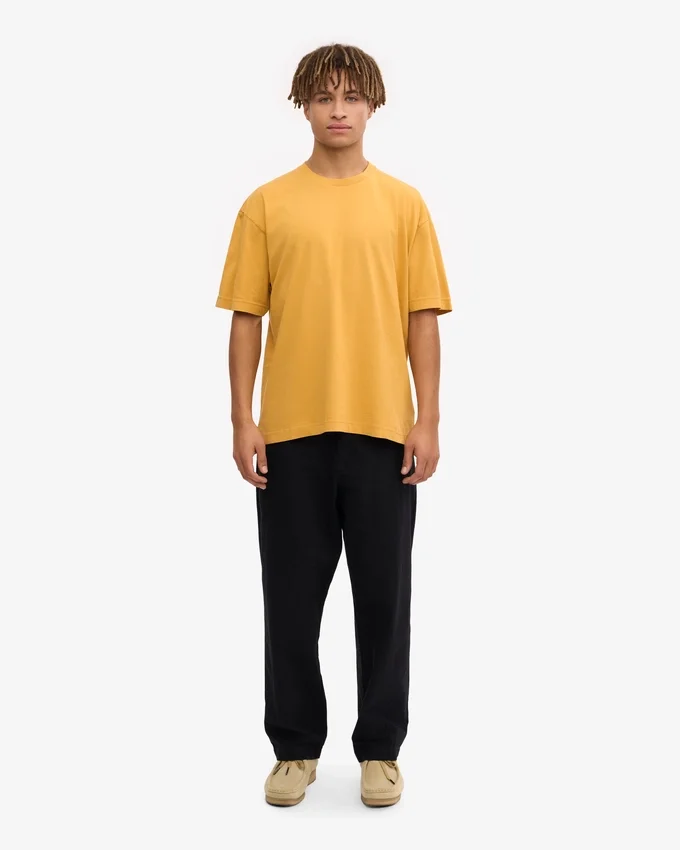 Übergroßes Bio-T-Shirt – Gebranntes Gelb