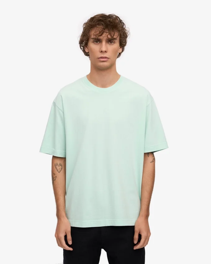 Übergroßes Bio-T-Shirt – Hellblau