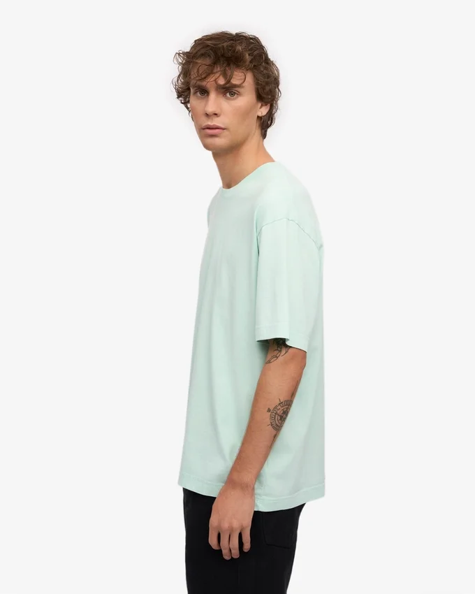 Übergroßes Bio-T-Shirt – Hellblau