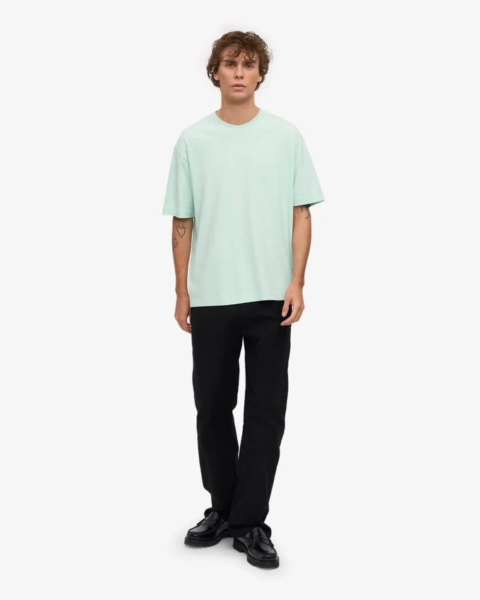 Übergroßes Bio-T-Shirt – Hellblau