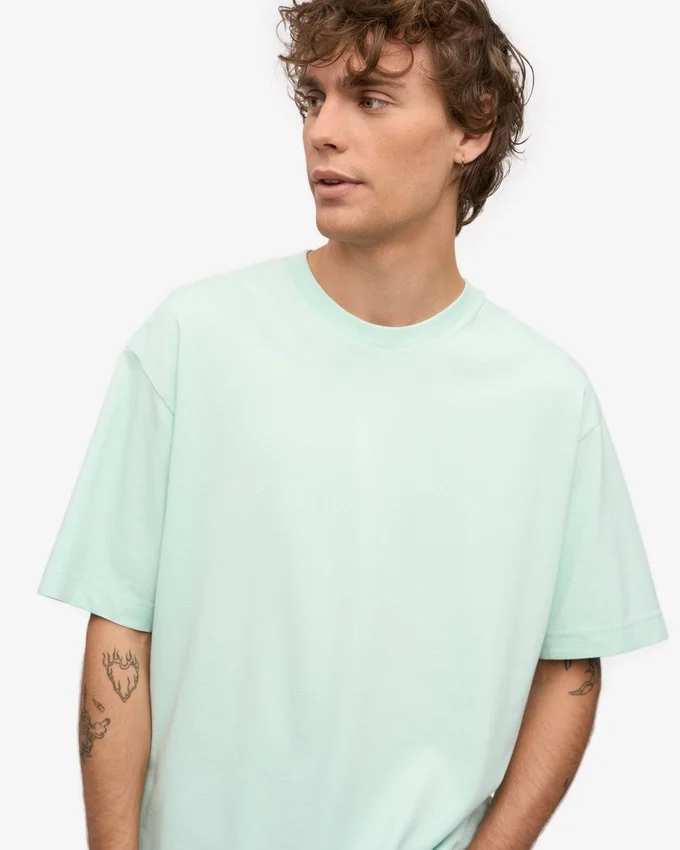 Übergroßes Bio-T-Shirt – Hellblau