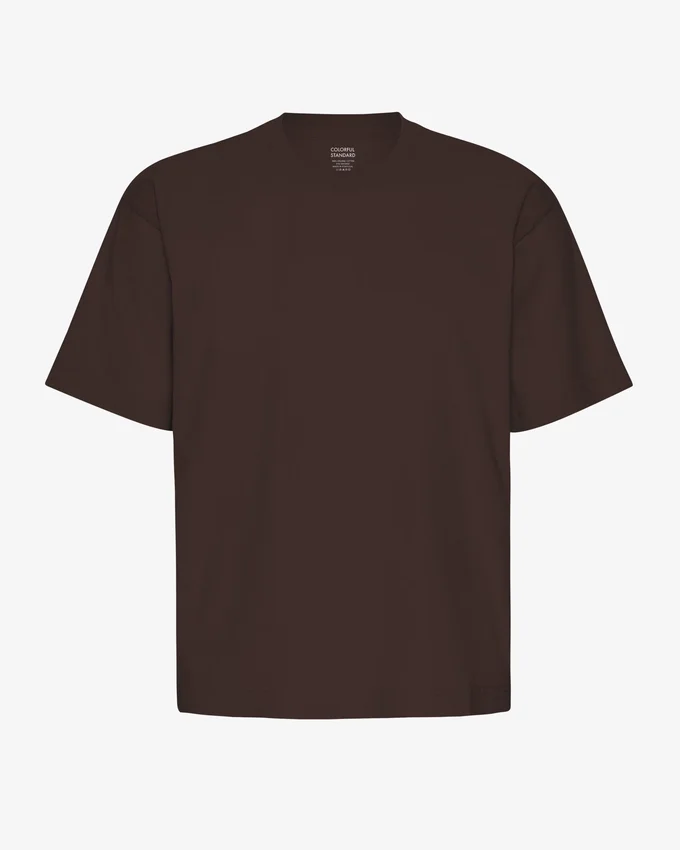 Übergroßes Bio-T-Shirt – Kaffeebraun