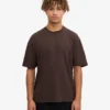 Übergroßes Bio-T-Shirt – Kaffeebraun