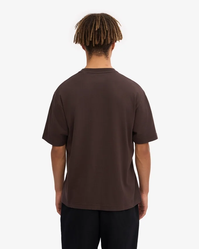 Übergroßes Bio-T-Shirt – Kaffeebraun