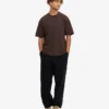Übergroßes Bio-T-Shirt – Kaffeebraun