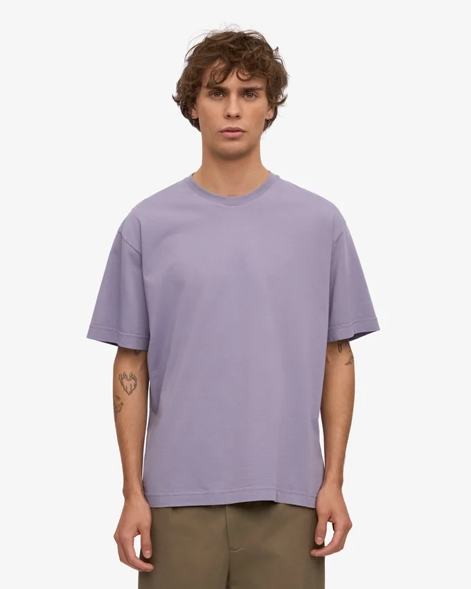 Übergroßes Bio-T-Shirt – Lila-Jade