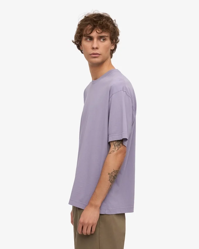 Übergroßes Bio-T-Shirt – Lila-Jade