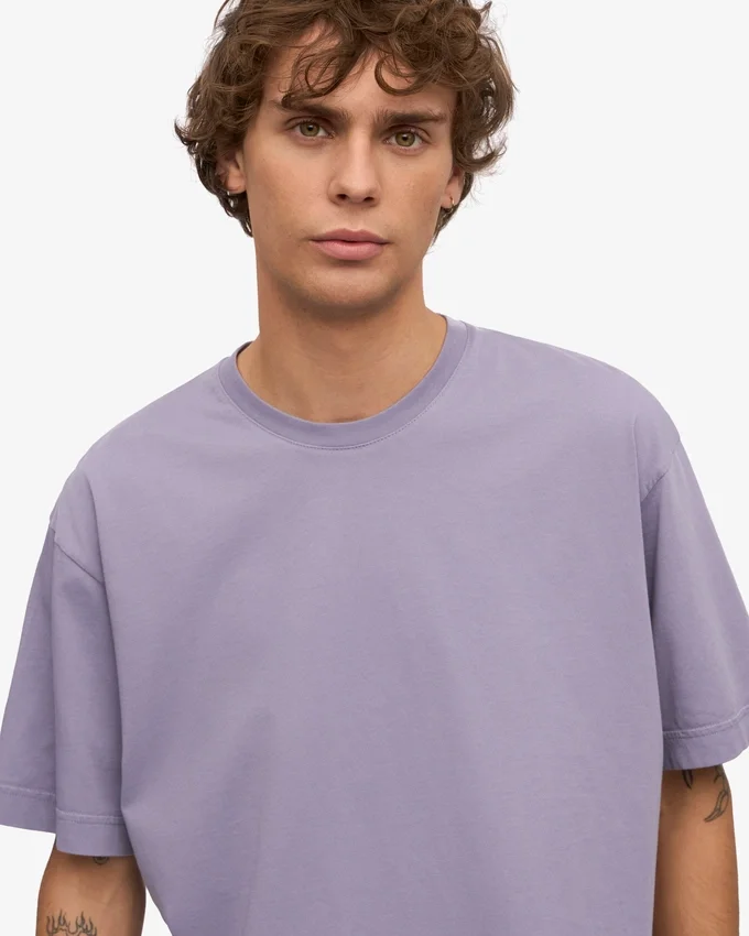 Übergroßes Bio-T-Shirt – Lila-Jade