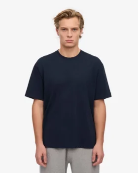 Übergroßes Bio-T-Shirt – Marineblau