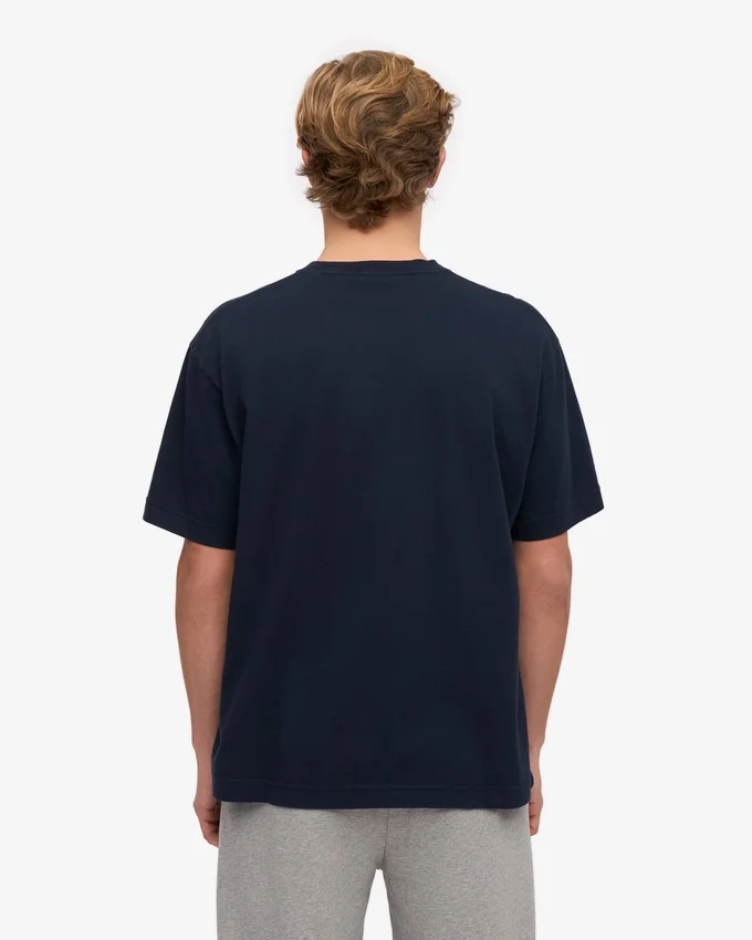 Übergroßes Bio-T-Shirt – Marineblau