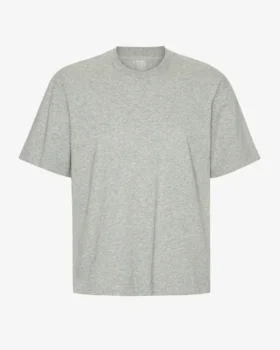 Übergroßes Bio-T-Shirt – Meliertes Grau