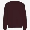 Übergroßes Bio-T-Shirt mit Rundhalsausschnitt – Oxblood-Rot