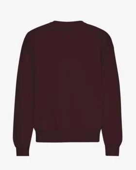 Übergroßes Bio-T-Shirt mit Rundhalsausschnitt – Oxblood-Rot