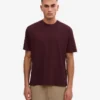 Übergroßes Bio-T-Shirt – Oxblood-Rot