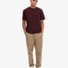 Übergroßes Bio-T-Shirt – Oxblood-Rot