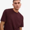 Übergroßes Bio-T-Shirt – Oxblood-Rot