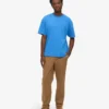 Übergroßes Bio-T-Shirt – Pazifikblau