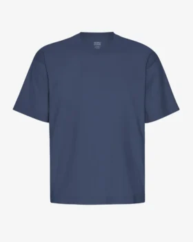 Übergroßes Bio-T-Shirt – Petrolblau