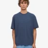 Übergroßes Bio-T-Shirt – Petrolblau
