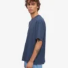 Übergroßes Bio-T-Shirt – Petrolblau