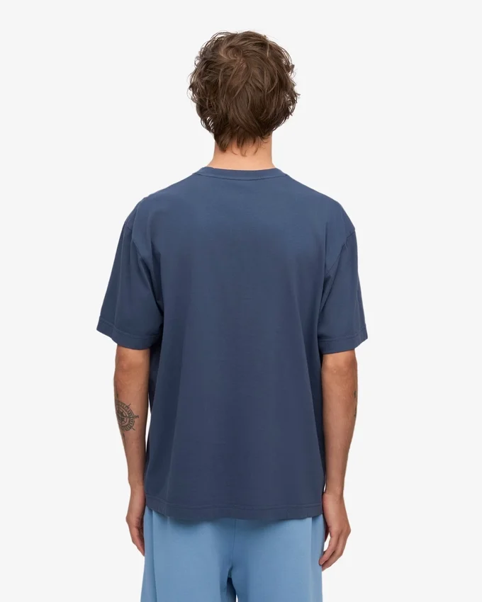 Übergroßes Bio-T-Shirt – Petrolblau