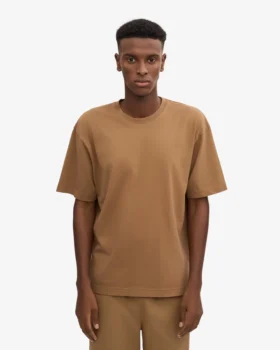 Übergroßes Bio-T-Shirt – Sahara-Camel