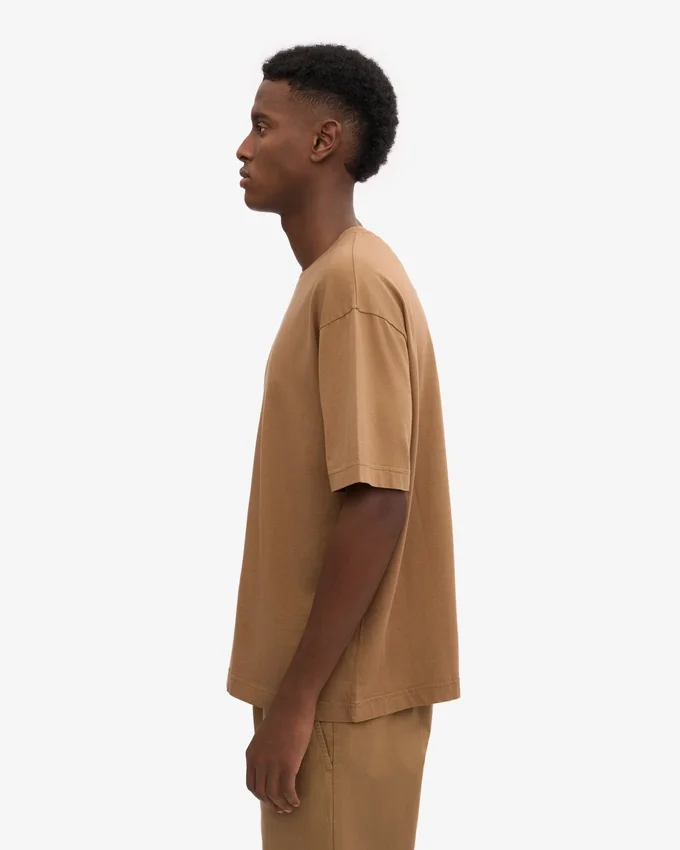 Übergroßes Bio-T-Shirt – Sahara-Camel