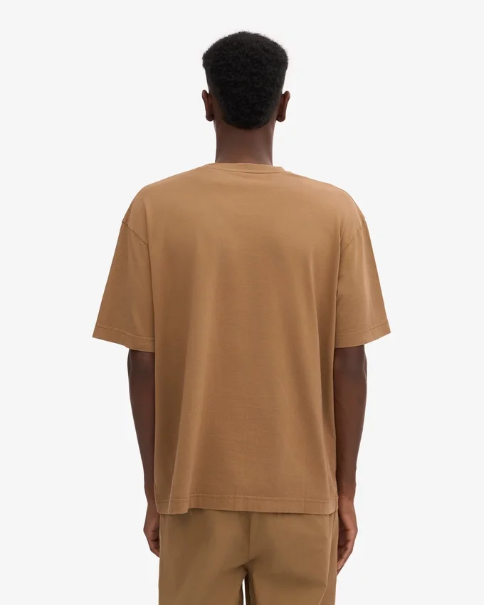 Übergroßes Bio-T-Shirt – Sahara-Camel