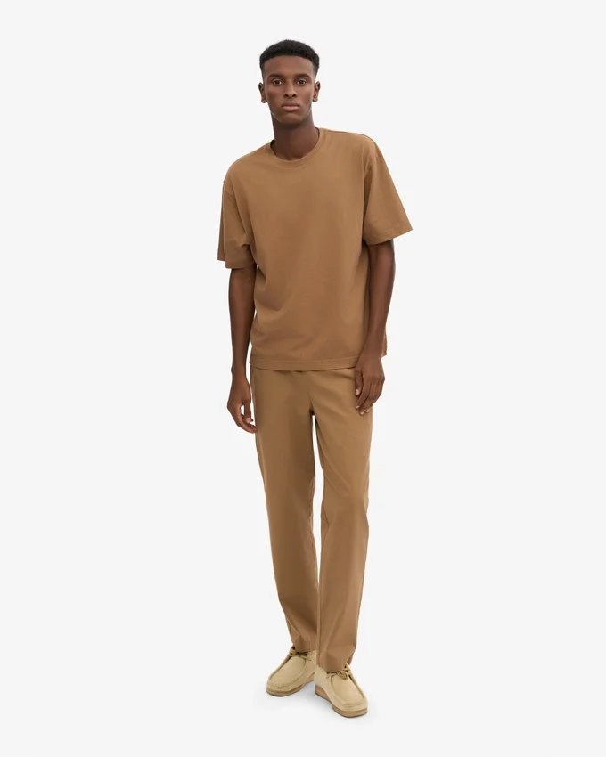 Übergroßes Bio-T-Shirt – Sahara-Camel