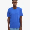 Übergroßes Bio-T-Shirt – Saphirblau
