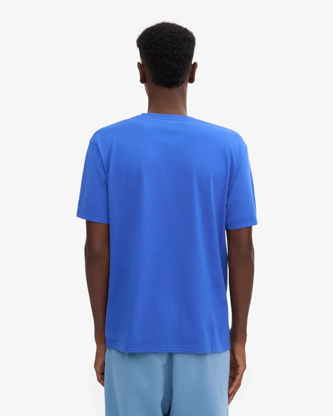 Übergroßes Bio-T-Shirt – Saphirblau