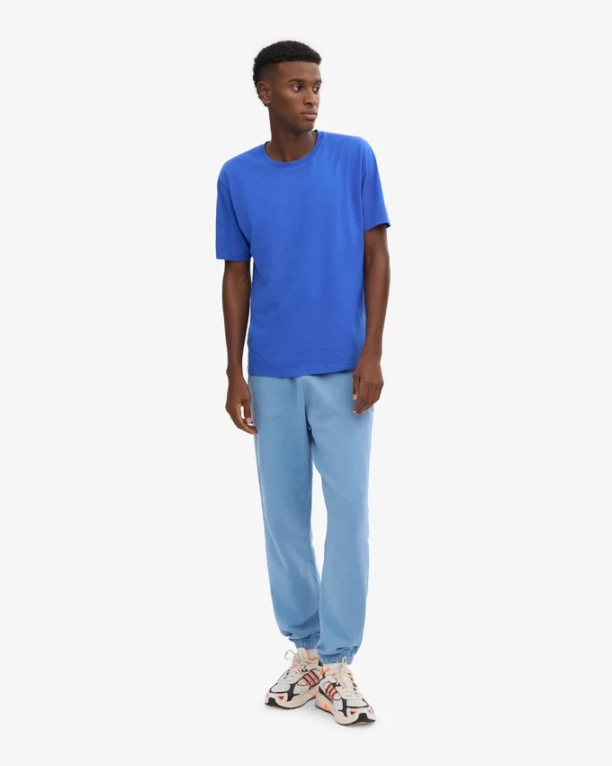 Übergroßes Bio-T-Shirt – Saphirblau