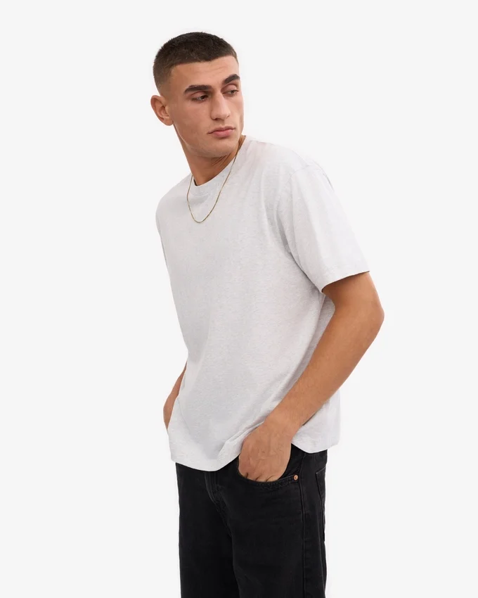 Übergroßes Bio-T-Shirt – Schneemelange